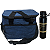 Kit Bolsa Térmica Tecido (Azul) 10L (P) Com Zíper E Bolso Frontal + Garrafa Térmica De Aço Inox 850ml Com Alça Portátil Ideal Para Bebidas Geladas e Quentes Água - Imagem 7