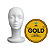 Cabeça de Isopor Feminino Para Treino + Fita Adesiva Gold Super 5 Metros X 3,5 Cm - Imagem 1