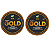 Kit - Fitas Amarelas Adesivas GOLD + 10 metros x 2.5 cm 2 unidades - Imagem 1