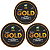 Kit - Fitas Amarelas Adesivas Gold + 10 Metros X 2.5 cm 3 Unidades - Imagem 1