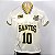 Camiseta Torcida Jovem Santos SFC Pelé Branca Oficial - Imagem 1