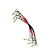 CABO PEDALEIRA 17 cm P10 90° x P10 90° PRETO GARAGE LINE - Imagem 2