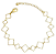 Pulseira Quadradinhos Banhado a Ouro - Imagem 1