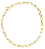 Pulseira Masculina corrente de Elos Retangulares Banhado a Ouro - Imagem 1