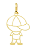 Pingente Menino Banhado a Ouro - Imagem 1