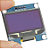 DISPLAY LCD OLED I2C 0.96POL 128X64PX AZUL AMARELO - Imagem 3