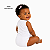 Body infantil para sublimação branco regata 100% poliéster Premium - Imagem 3
