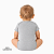 Body infantil para sublimação cinza mescla manga curta 100% poliéster Premium - Imagem 3