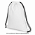 Mochila saco para sublimação em oxford branco e cordinha preta 30cm x 40cm - Imagem 4