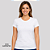 Camisa para sublimação Baby look branca gola punho 100% poliéster Premium - Imagem 1