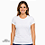 Camisa para sublimação Baby look branca gola punho 100% poliéster Premium - Imagem 1