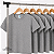 Camisa para sublimação tradicional cinza mescla gola punho 100% poliéster Premium - Imagem 5