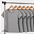 Camisa para sublimação Baby look cinza mescla gola punho 100% poliéster Premium - Imagem 4