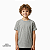 Camisa para sublimação Infantil cinza mescla gola punho 100% poliéster Premium - Imagem 1