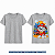 Camisa para sublimação Infantil cinza mescla gola punho 100% poliéster Premium - Imagem 5
