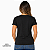 Camisa Baby look preta gola punho malha 100% poliéster Premium - Imagem 3