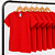 Camisa para sublimação Baby look vermelho Red gola punho 100% poliéster Premium - Imagem 5