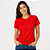 Camisa para sublimação Baby look vermelho Red gola punho 100% poliéster Premium - Imagem 1