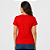 Camisa para sublimação Baby look vermelho Red gola punho 100% poliéster Premium - Imagem 3