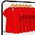 Camisa para sublimação Baby look vermelho Red gola punho 100% poliéster Premium - Imagem 7