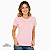 Camisa para sublimação Baby look rosa bebê gola punho 100% poliéster Premium - Imagem 1