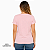 Camisa para sublimação Baby look rosa bebê gola punho 100% poliéster Premium - Imagem 3