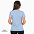 Camisa para sublimação baby look azul bebê gola punho 100% poliéster Premium - Imagem 3
