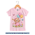Camisa para sublimação Infantil rosa bebê gola punho 100% poliéster Premium - Imagem 6