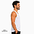 Camiseta para sublimação regata masculina branca acabamento viés 100% poliéster Premium - Imagem 2