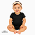 Body infantil preto manga curta malha 100% poliéster Premium - Imagem 2