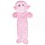 Brinquedo Mordedor Pelúcia para Cães Macaco Fleece Rosa G Jambo Pet - Imagem 1