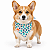 Bandana para Cães Dupla Face Estampa Coração Azul Listrado | Zenpet - Imagem 2
