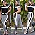 Conjunto de calça e blusa manga curta  no tecido jacquard com elastano - Branco com Preto - Imagem 2