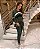 Conjunto de calça e blusa de manga longa em malha crepe com elastano - Verde Militar - Imagem 1