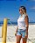 Conjunto Beach Tennis Feminino Shorts Boxer e Regata Tahiti - Imagem 3