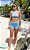 Conjunto Beach Tennis Feminino Shorts Saia e Top Estampa Tahiti - Imagem 1