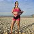 Conjunto Beach Tennis Top + Short Duplo Poliamida Pink - Imagem 2