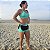 Conjunto Beach Tennis Top + Short Duplo Poliamida Verde - Imagem 2