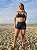 Conjunto Beach Tennis Top + Short Duplo Poliamida Preto - Imagem 1
