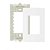 Placa 4x2 3 Módulos Juntos Branco Com Suporte Linha Clean - Margirius - Imagem 1