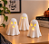 Kit 3 Fantasmas Halloween Porta Vela LED | Decoração de Mesa | Enfeite Festa Dia das Bruxas - Imagem 2