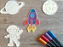 Kit Pintura para Colorir Infantil Lavável Reutilizáveis + Canetinhas | Presente Crianças - Imagem 5