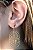 Brinco de Argola Vazado com Detalhe de Corrente Folheado a Ouro 18K Blivejoias - Imagem 2