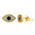 Brinco Olho Grego Cravejado de Zircônias Brancas e Azul Folheado a Ouro 18K Blivejoias - Imagem 2