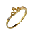 Anel coroa em ouro amarelo 18k com zirconias na lateral PC 3.45 - Imagem 1