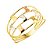 Anel tricolor em ouro amarelo 18k PC 3.80 - Imagem 1