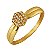 Anel sextavado com aro detalha do em ouro amarelo 18k PC 4.38 - Imagem 1