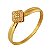 Anel losangulo cravejado em ouro amarelo 18k PC 3.45 - Imagem 1