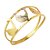 Anel golfinho tricolor em ouro amarelo 18k PC 1.60 - Imagem 1