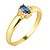 Anel formatura com zirconia azul em ouro amarelo 18k PC 4.45 - Imagem 1